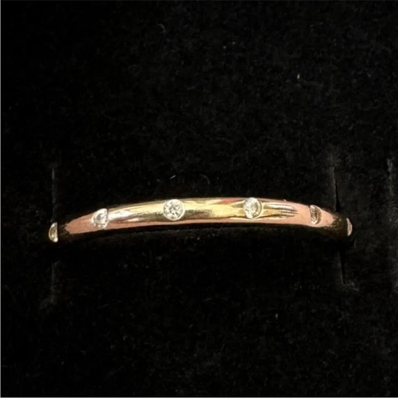 PANDORA 14K GOLD DROPLETS RING 150178CZ BOX RETIRED SZ 6/(9.25) - Picture 3 of 7